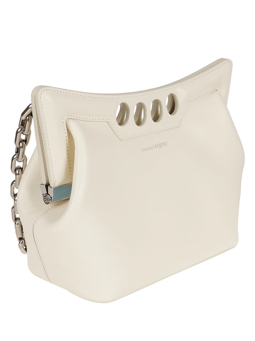 Alexander Mcqueen Structured Leather Handbag With Cut-Out Handles