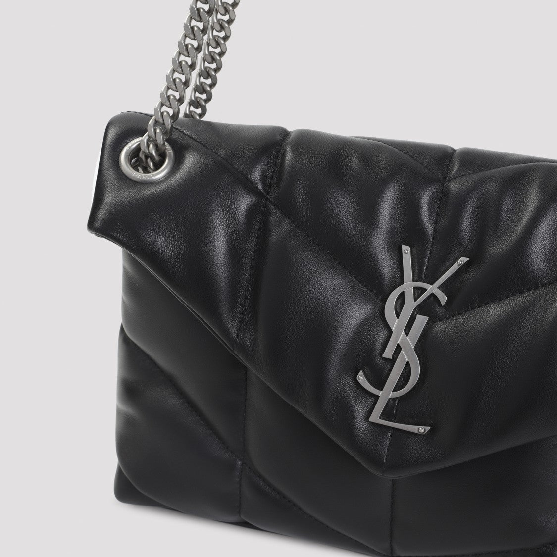 Saint Laurent Quilted Black Lamb Leather Shoulder Bag
