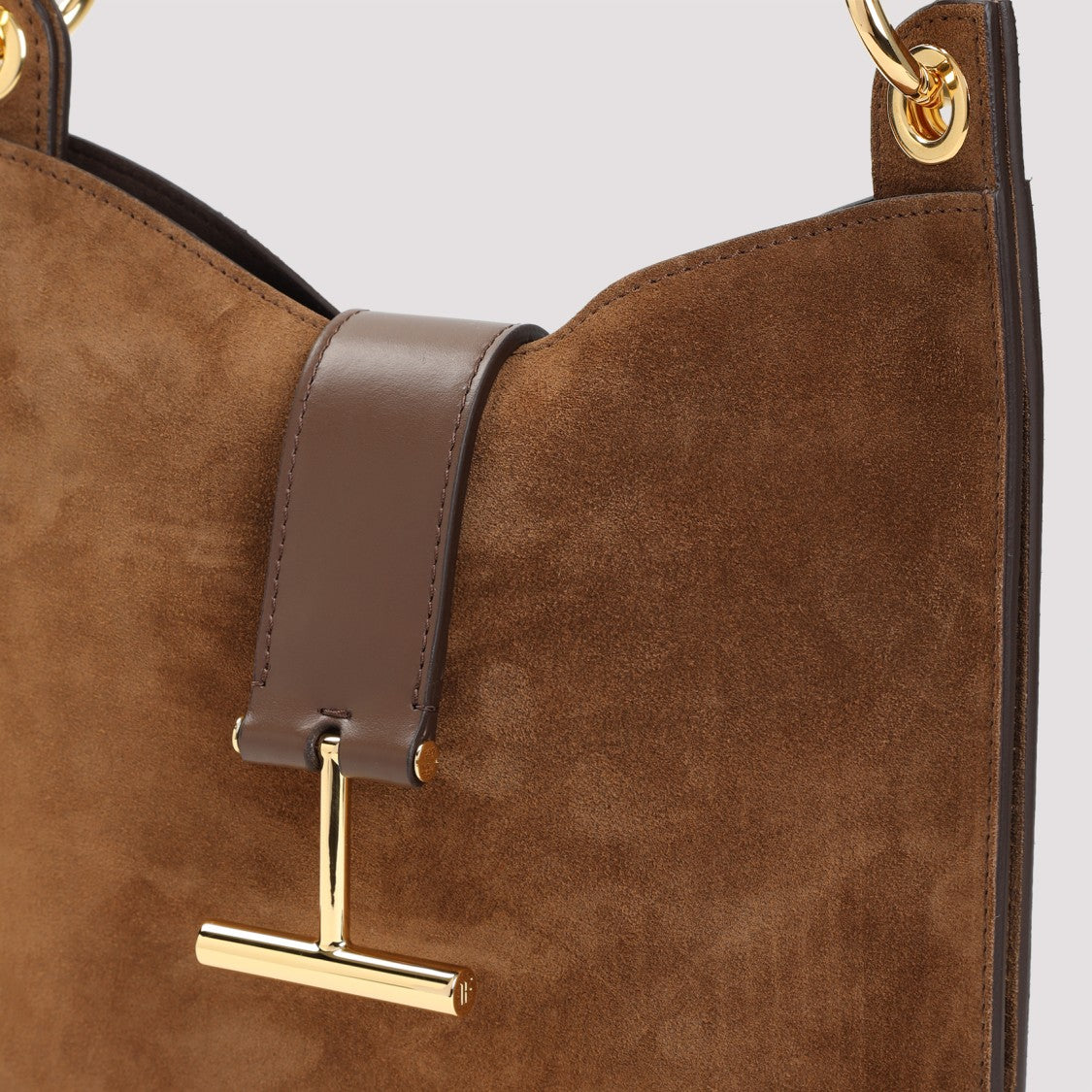 Tom Ford Brown Calf Leather Shoulder Bag