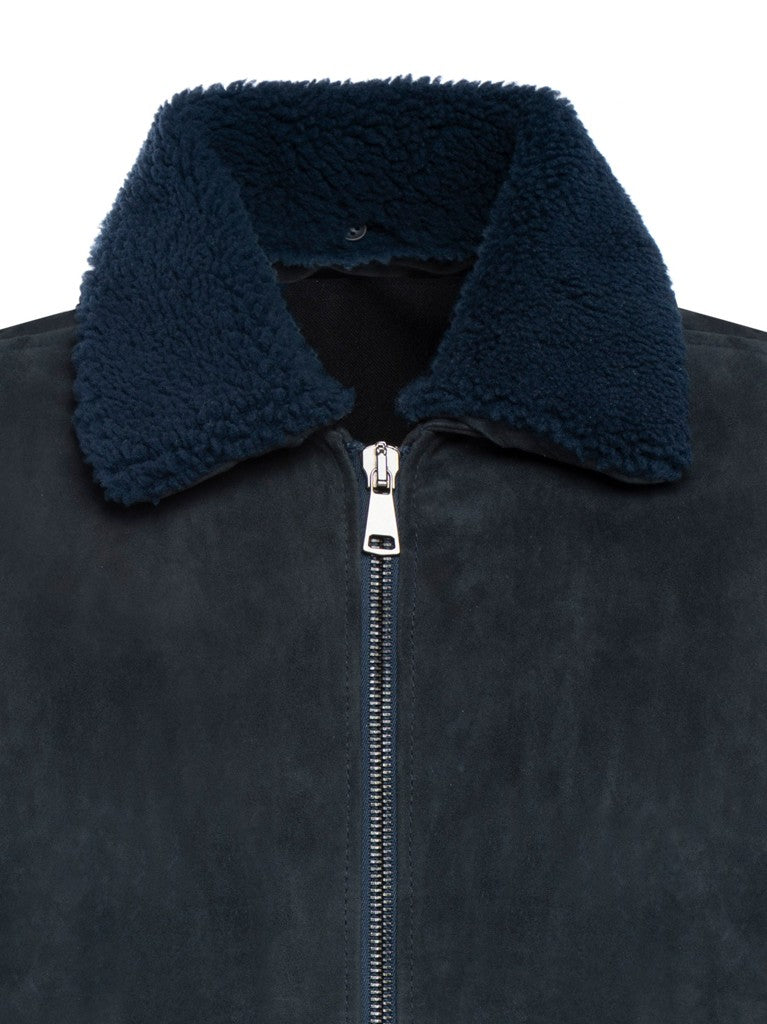 Franzese Collection Water-Repellent Suede Lambskin Bomber Jacket