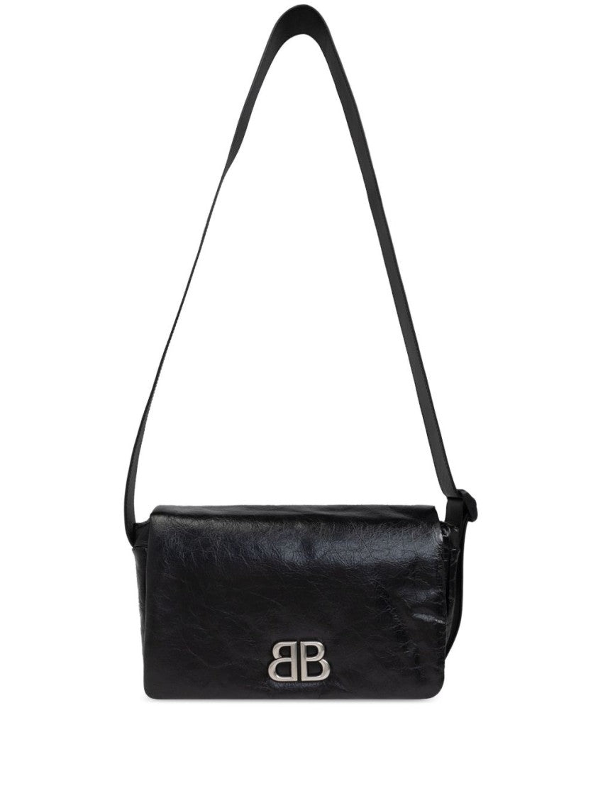 Balenciaga Rectangular Shoulder Bag With Metallic Logo Detail