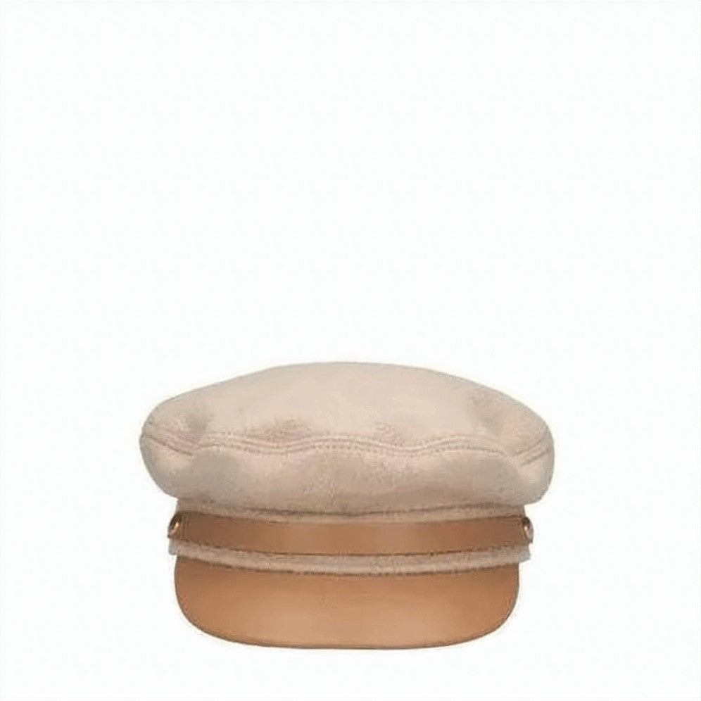 Max Mara Cashmere Beret With Structured Leather Band