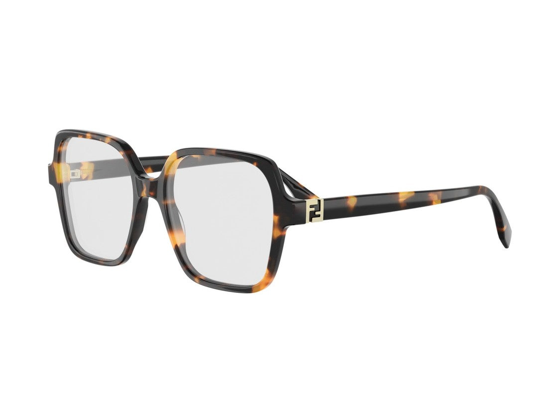 Fendi Fe50144i Oversized Square Tortoiseshell Eyeglasses