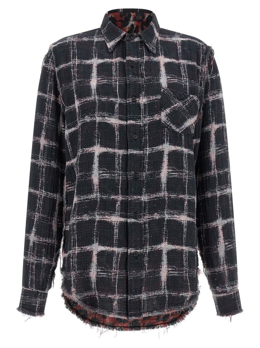 R13 Fringed Hem Reversible Shirt