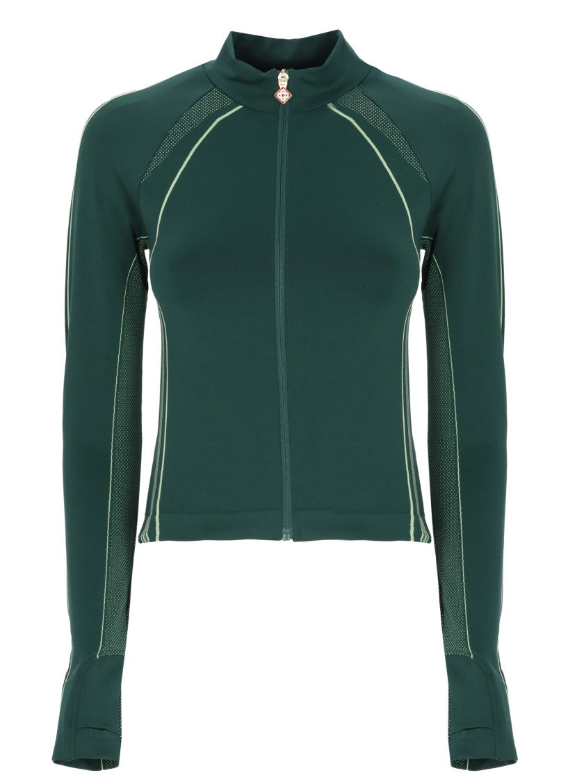 Casablanca Green Seamless Zip Sweatshirt