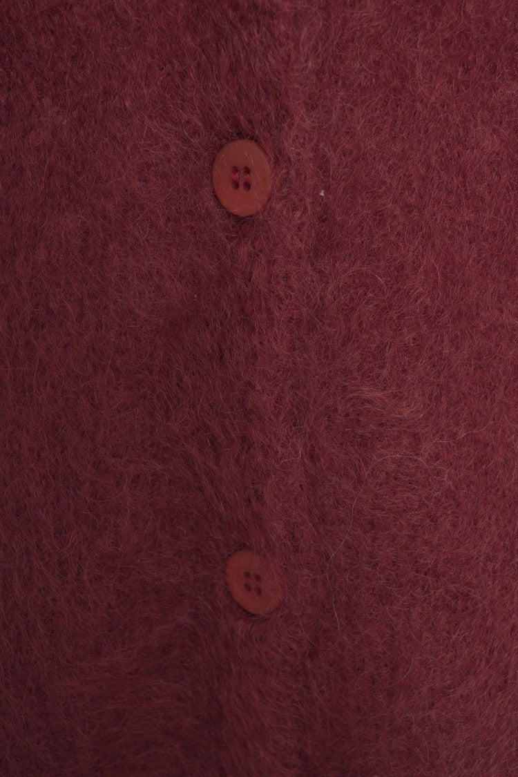 Kaos Oversized Mohair Cardigan With Deep V-Neck