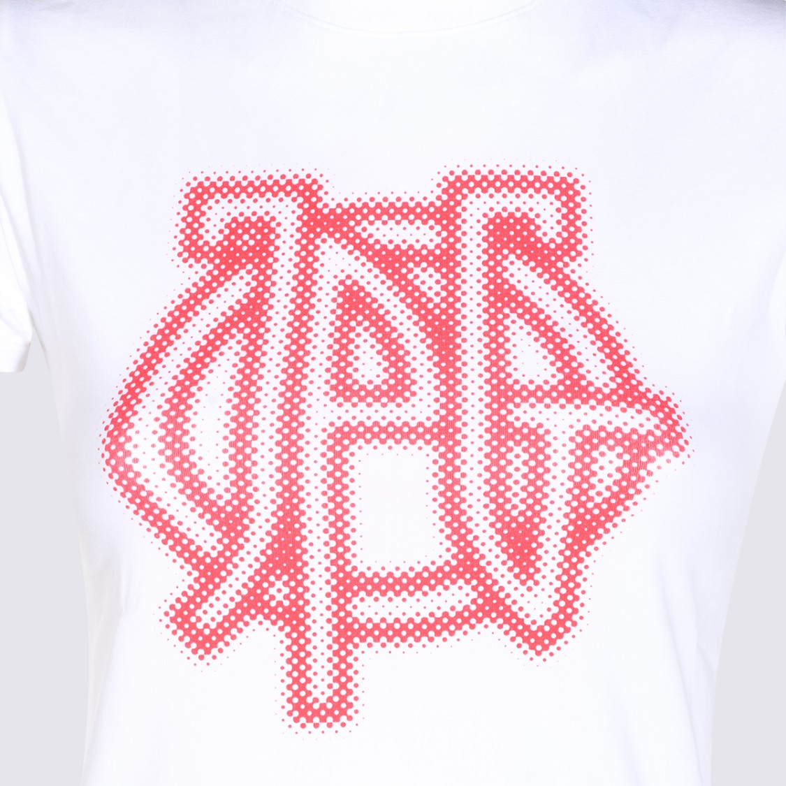 Jean Paul Gaultier White Bold Red Logo Short-Sleeve T-Shirt