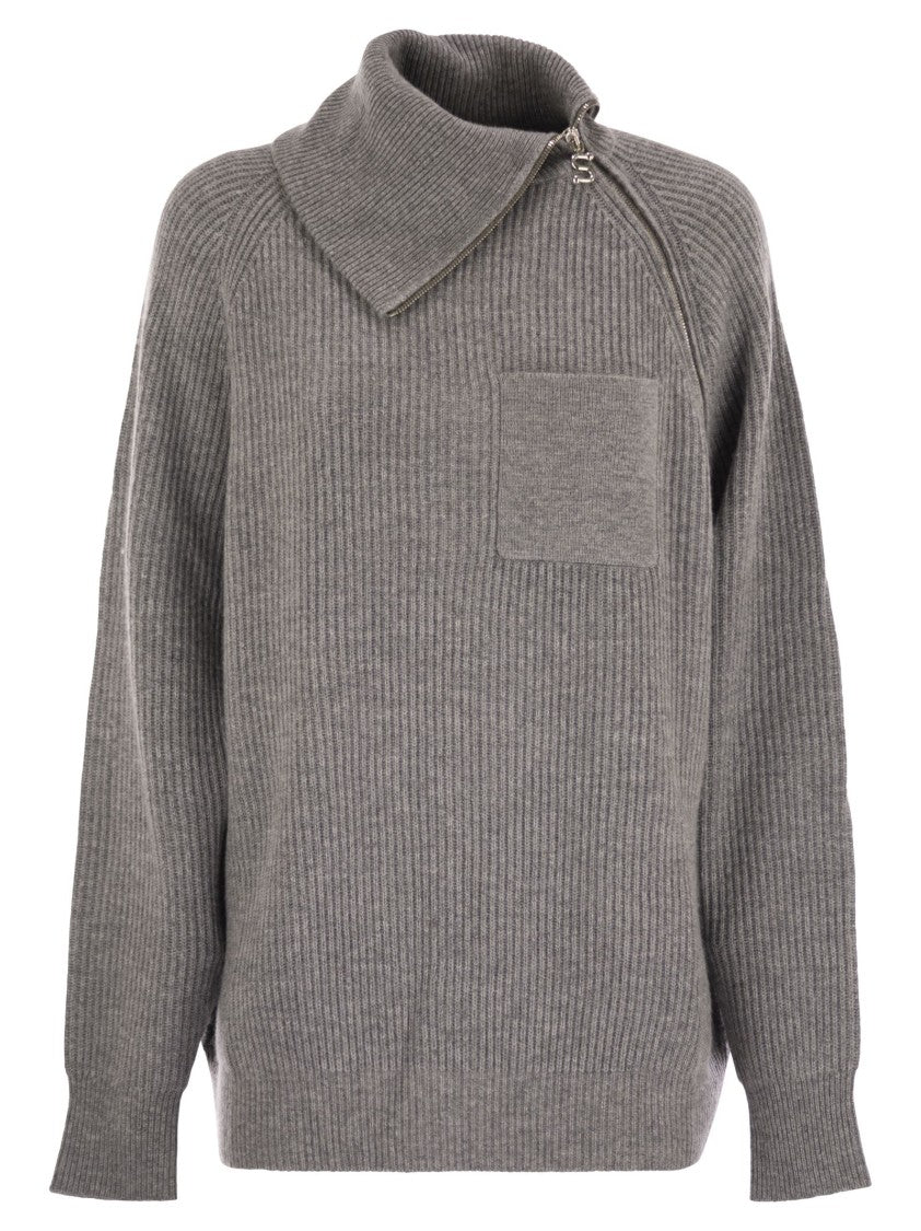 Sportmax Salpa - Cashmere-Blend Sweater With Zip