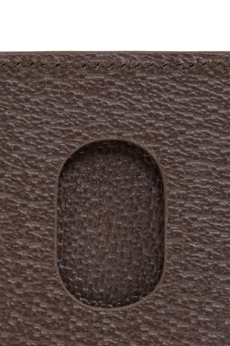 Gucci Canvas And Leather Monogram Cardholder