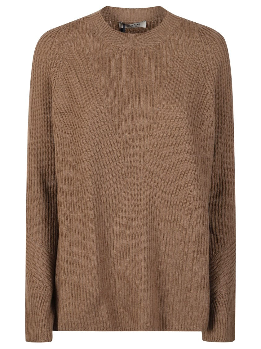Max Mara Ribbed Knit Sweater With Relaxed Fit