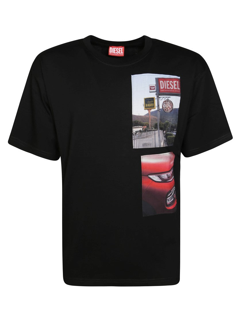 Diesel Relaxed Fit Black T-Shirt
