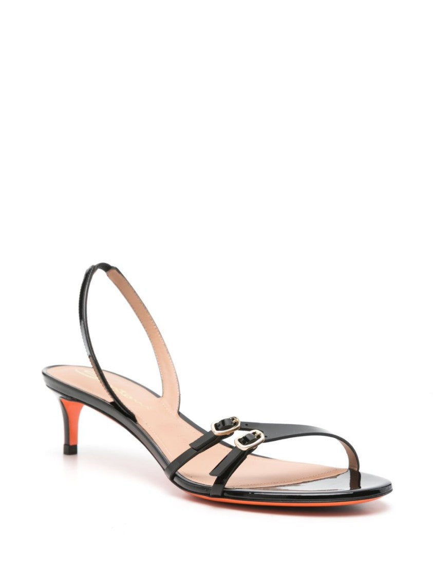 Santoni Open-Toe Sandals With Glossy Finish