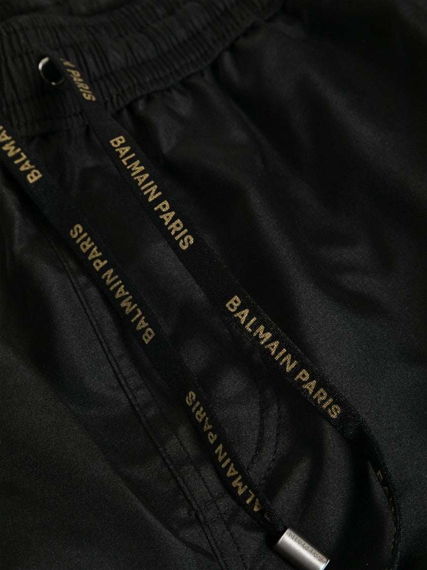 Balmain Logo-Print Swim Shorts
