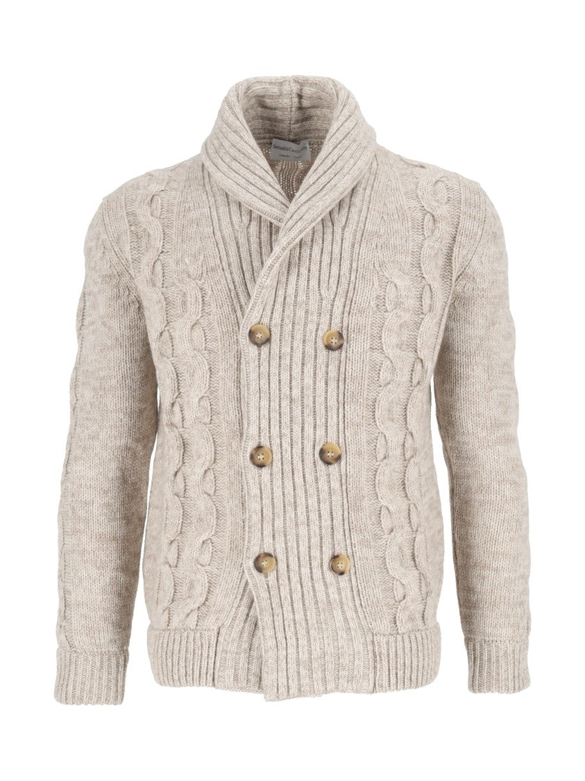 Sette Fili Cashmere Double-Breasted Cable Knit Cardigan