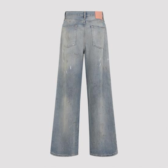 Acne Studios Wide-Leg Denim Pants With High Waist