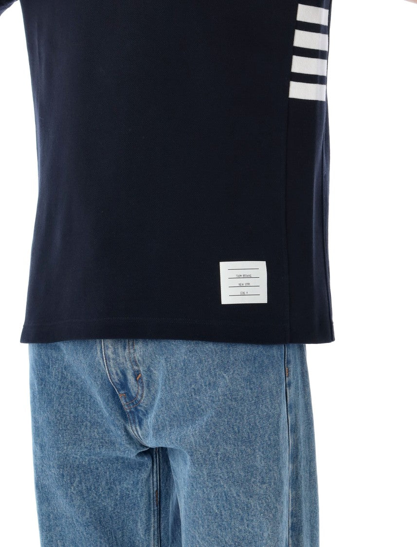 Thom Browne Piqué 4-Bar Tee