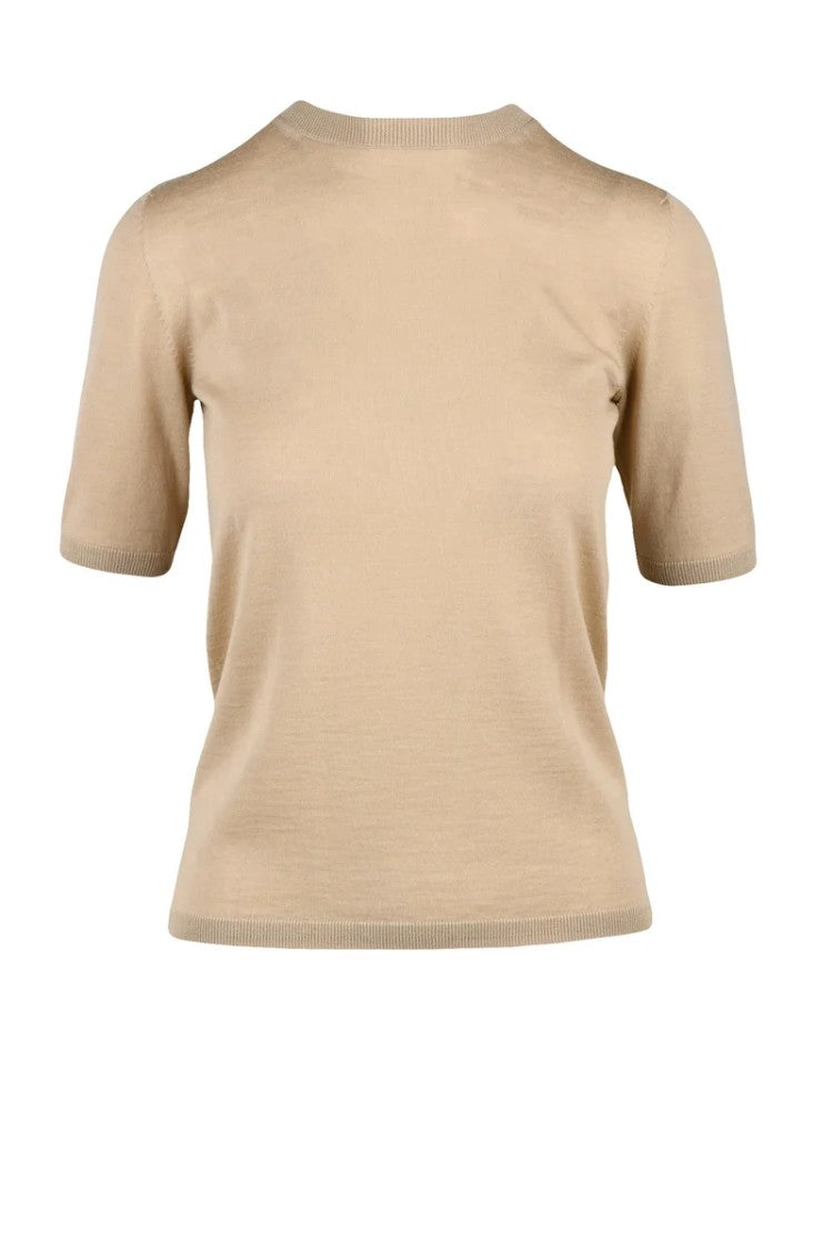 Max Mara Virgin Wool T-Shirt Knit - Brown