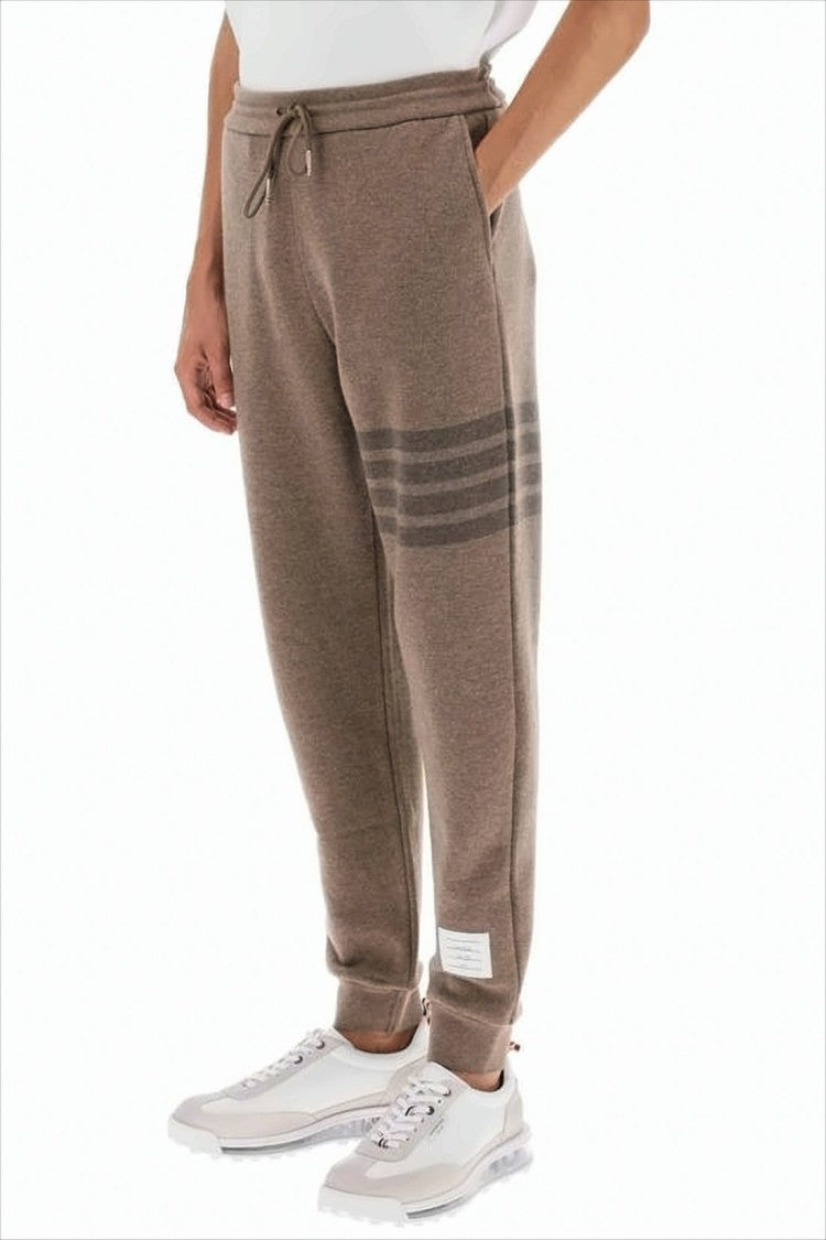 Thom Browne Relaxed Fit Wool Blend Jogger Pants With Drawstring Waistband
