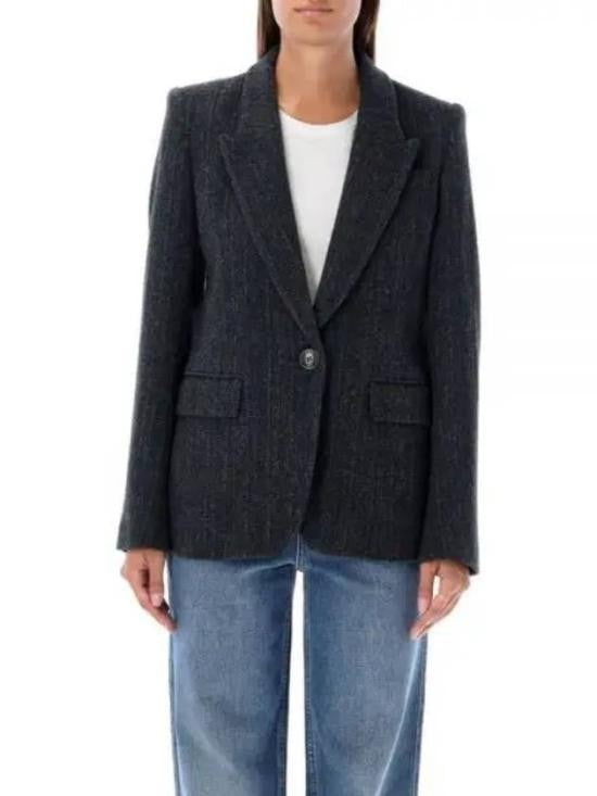 Isabel Marant Tailored Grey Wool Blazer With Structured Silhouette