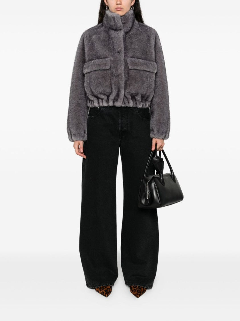 Valentini 1972 Cropped Plush Faux Fur Coat