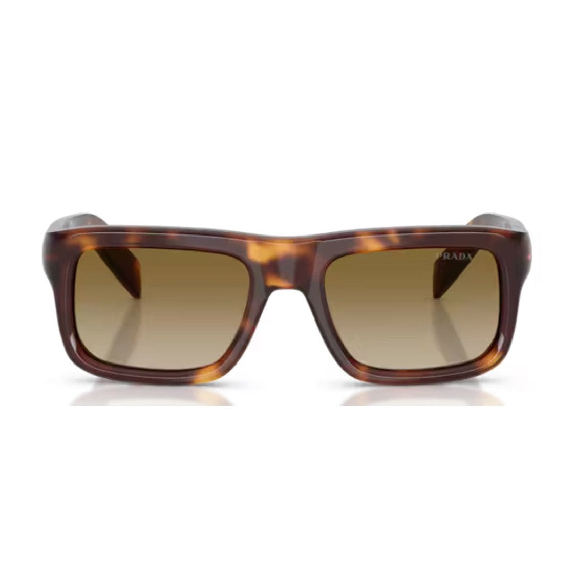 Prada Havana Pr D11s Oversized Rectangular Sunglasses