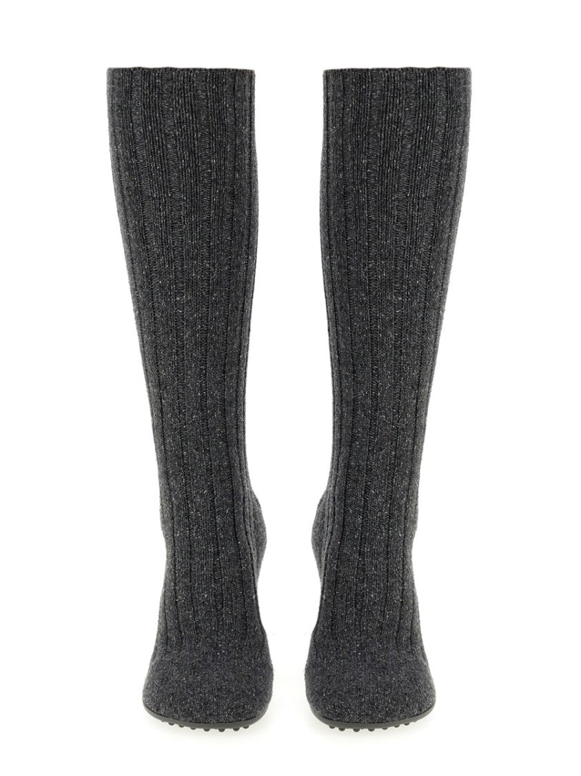 Bottega Veneta High-Heeled Atomic Boot With Refined Silhouette