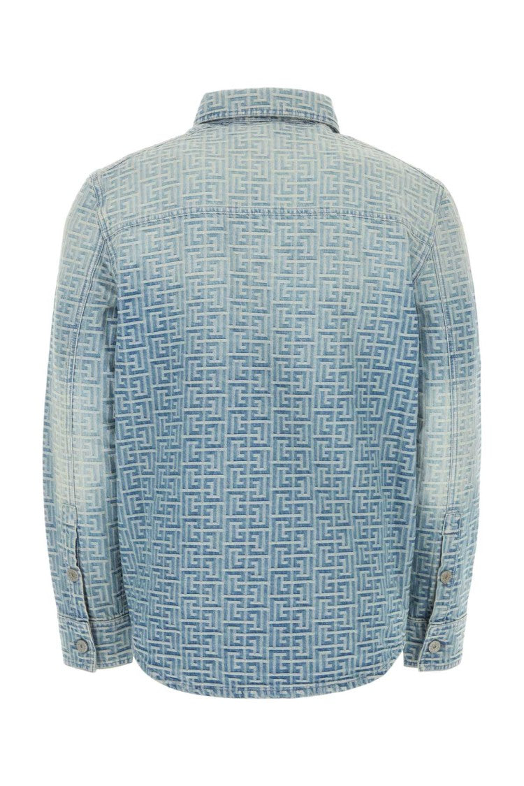 Balmain Embroidered Denim Shirt