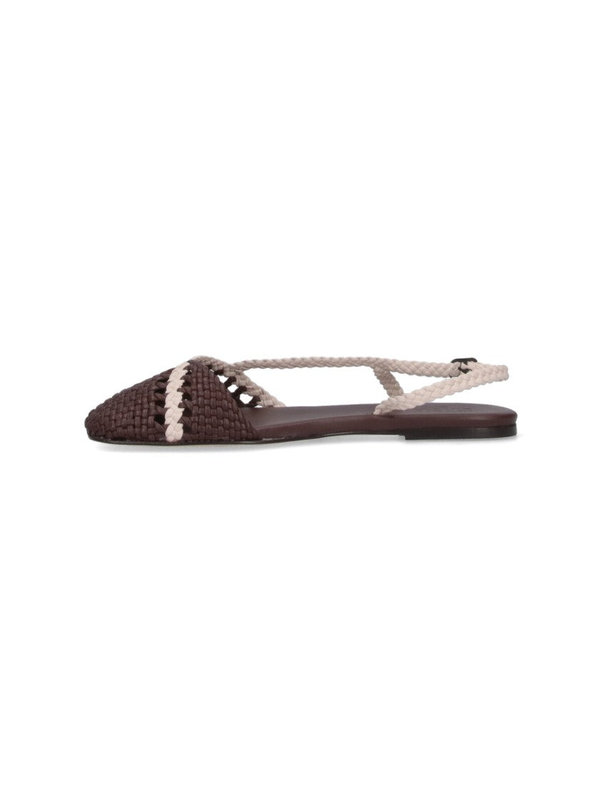 Hereu "Rondaia" Slingback Mules – Brown