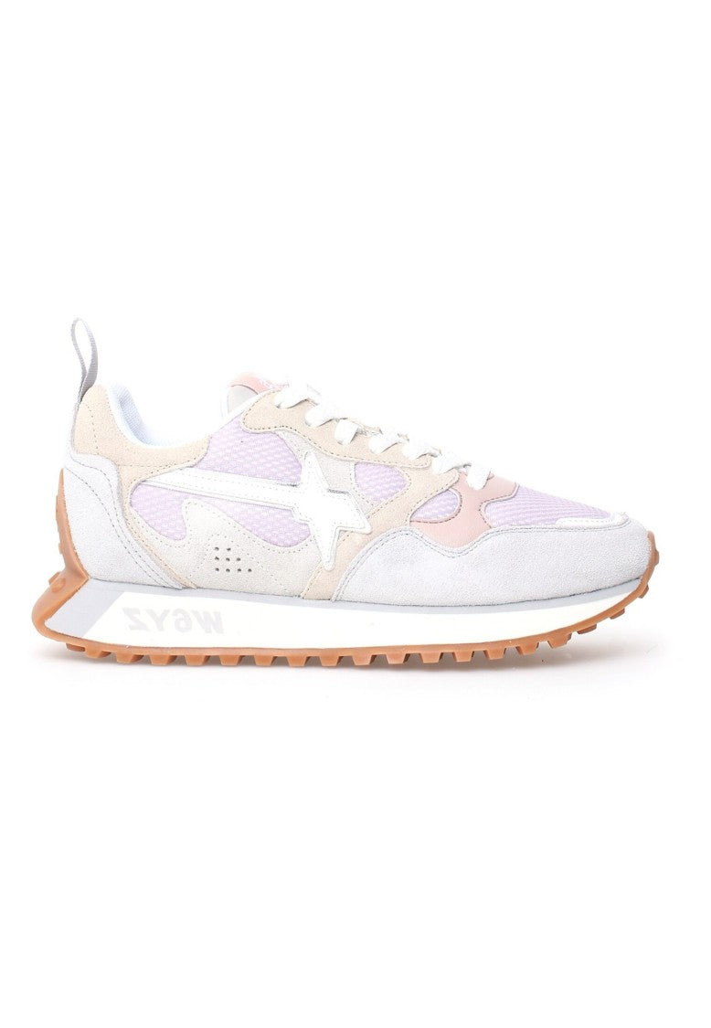 W6yz Suede And Technical Fabric Sneakers Contrasting