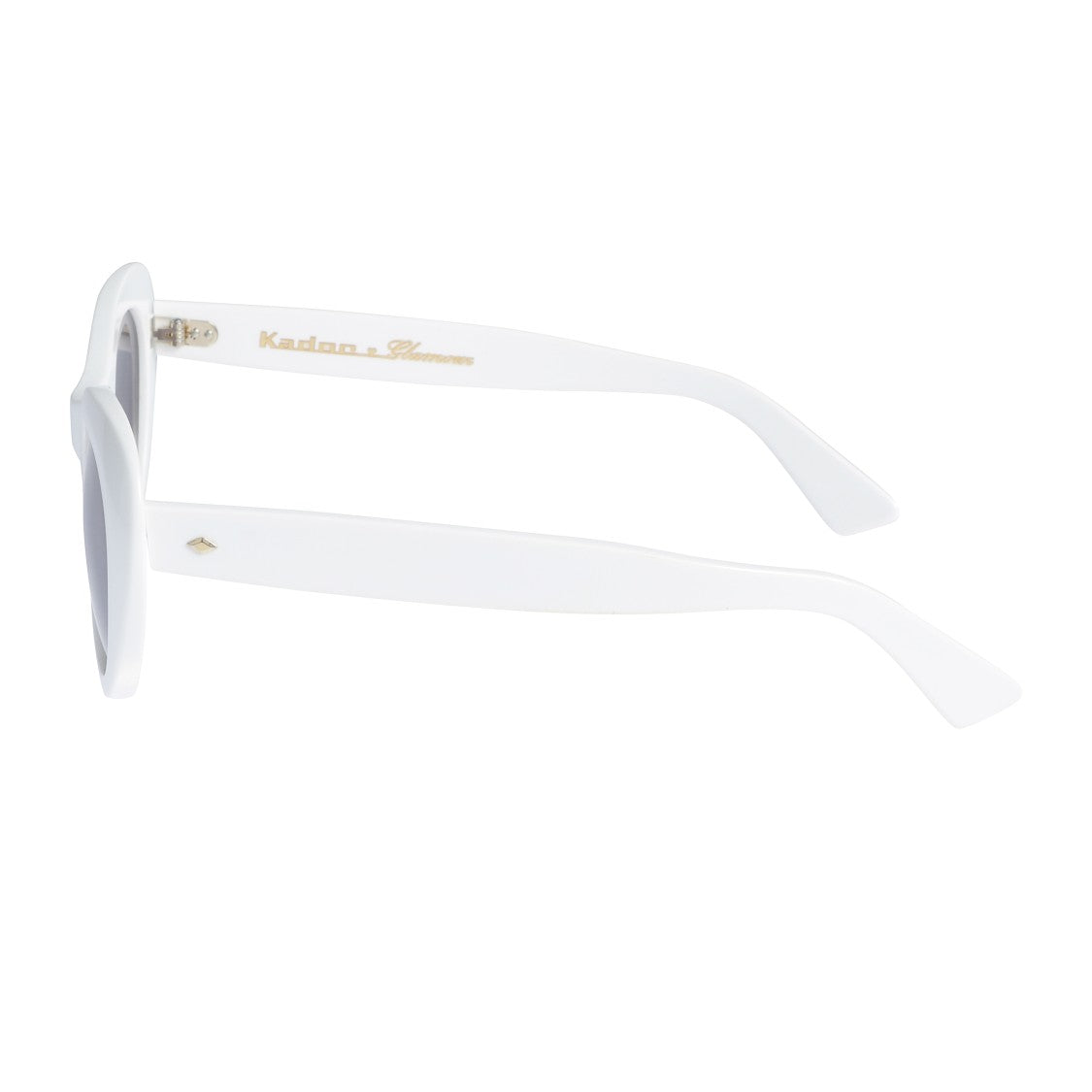 Kador Capri New-S Glossy White Rounded Frame Sunglasses