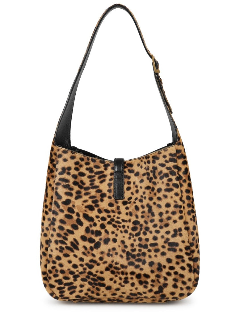 Saint Laurent Le 5 À 7 Leopard Leather Shoulder Bag