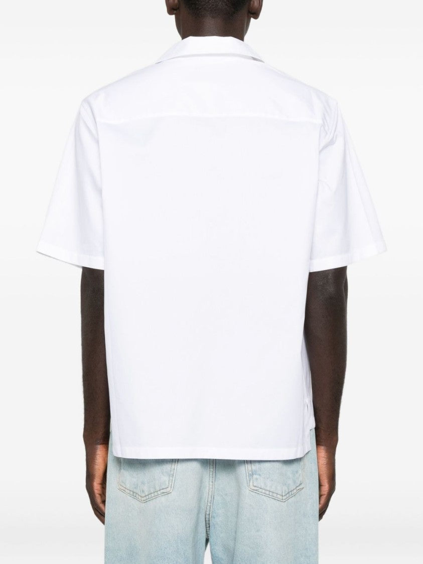 Casablanca Short-Sleeve Cotton Shirt With Camp Collar
