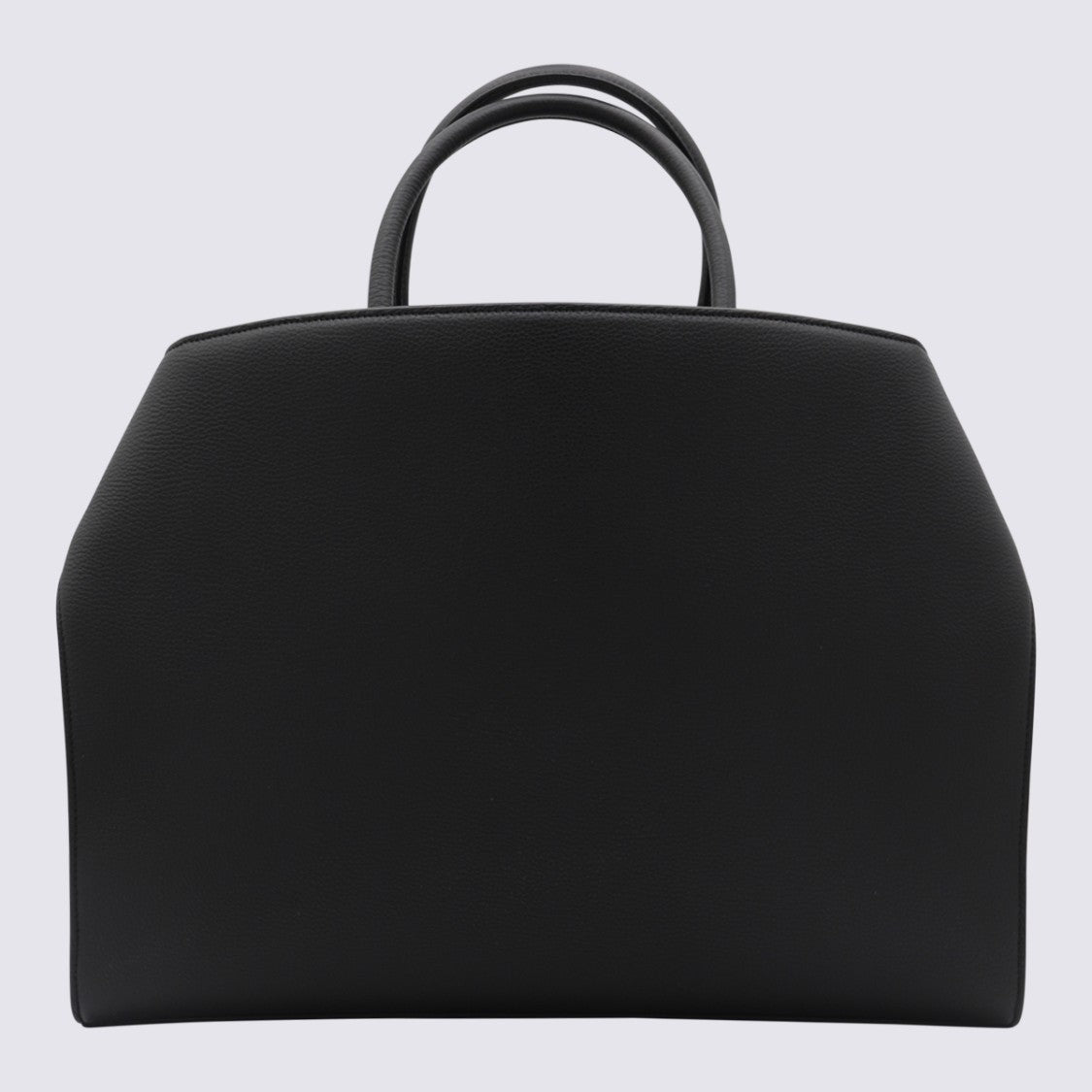 Ferragamo Structured Black Bag With Minimalist Design And Adjustable Strap