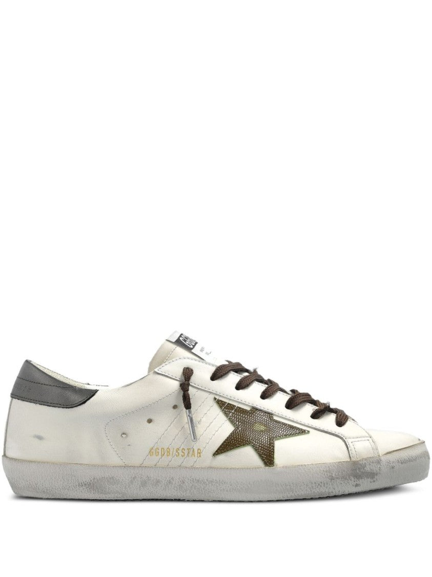 Golden Goose Classic Lace-Up Sneakers With Contrasting Heel And Star Detail