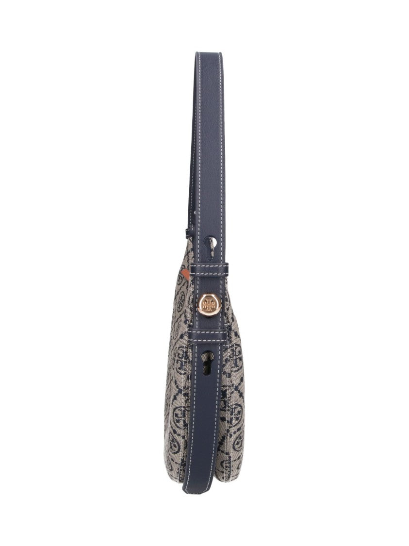 Tory Burch Crescent-Shaped Shoulder Bag With Jacquard T-Monogram