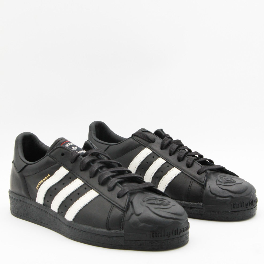 Adidas X Willy Chavarria Black Leather Superstar Sneakers