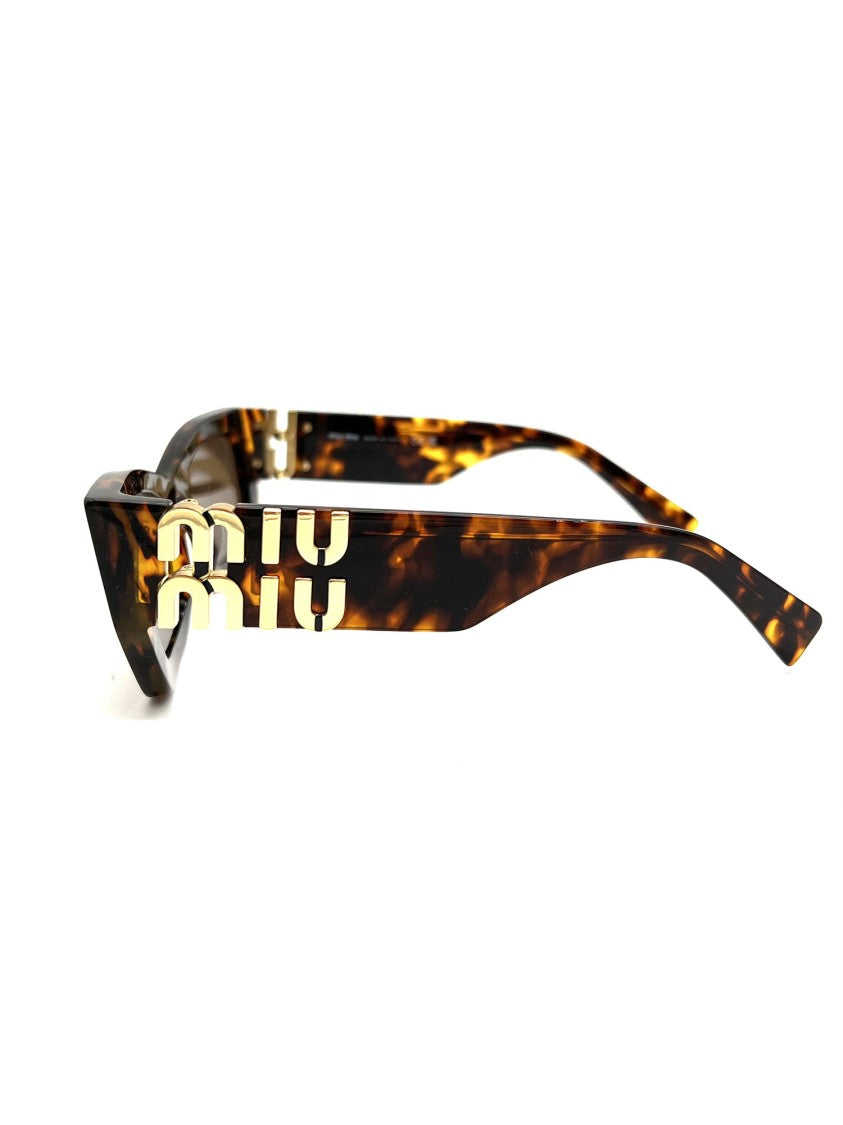 Miu Miu Brown Tortoiseshell Acetate Sunglasses