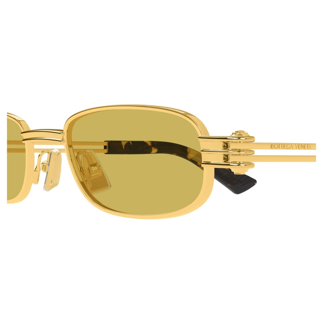 Bottega Veneta Bv1381s Rectangular Frame Sunglasses