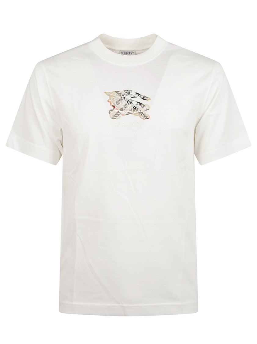 Burberry Cotton T-Shirt With Equestrian Knight Patch