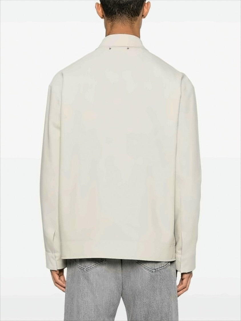Golden Goose Boxy Silhouette Jacket With Subtle Texture And Star Accents