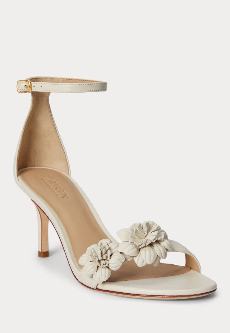 Lauren Ralph Lauren Intricately Appliquéd Sandal With Slim Ankle Strap