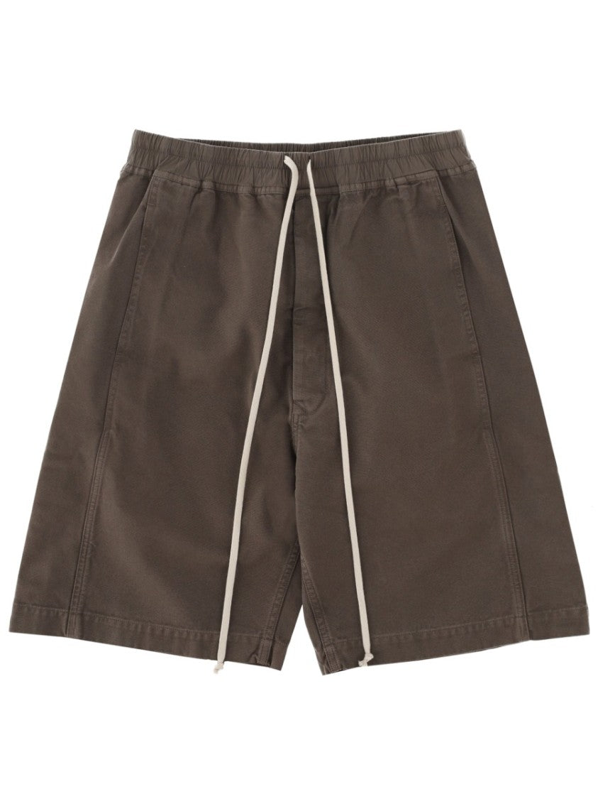 Drkshdw By Rick Owens Pusher Wide Relaxed Fit Denim Shorts