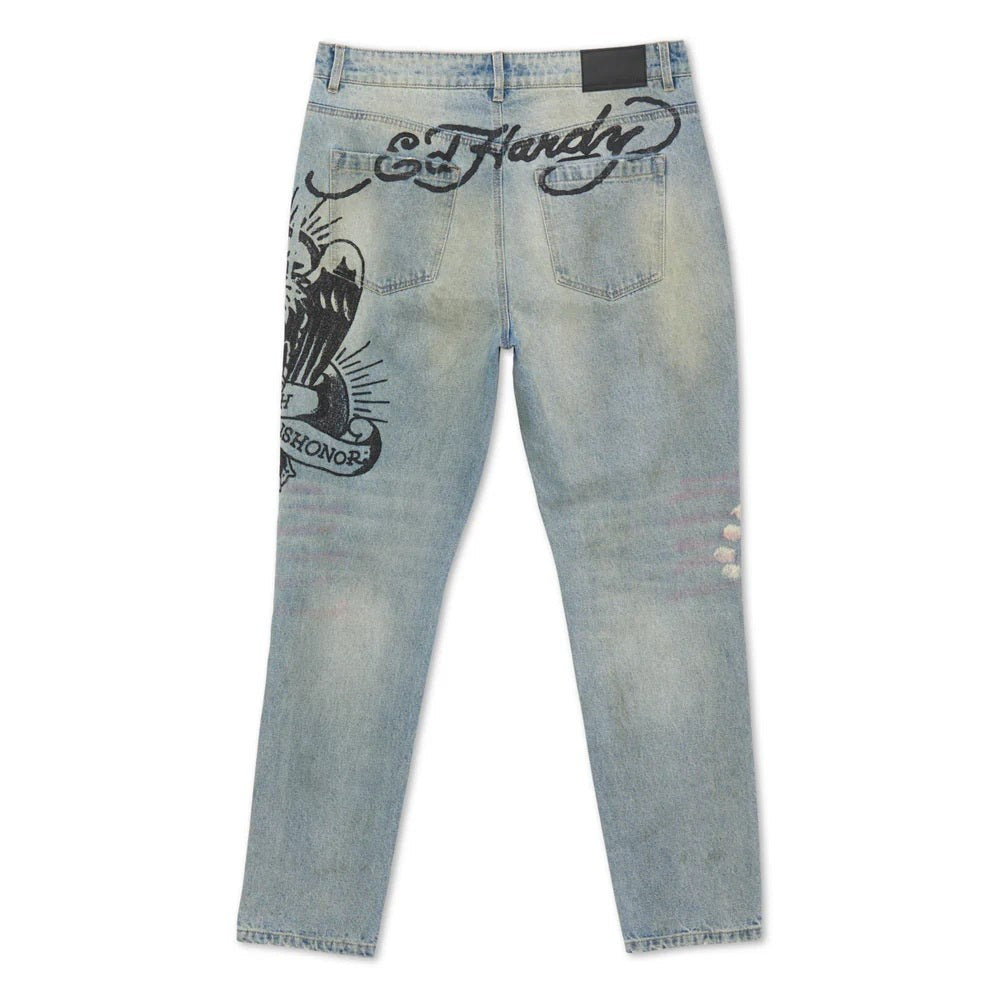 Ed Hardy Eagle Slim Taper Jean - Mehd8301-1