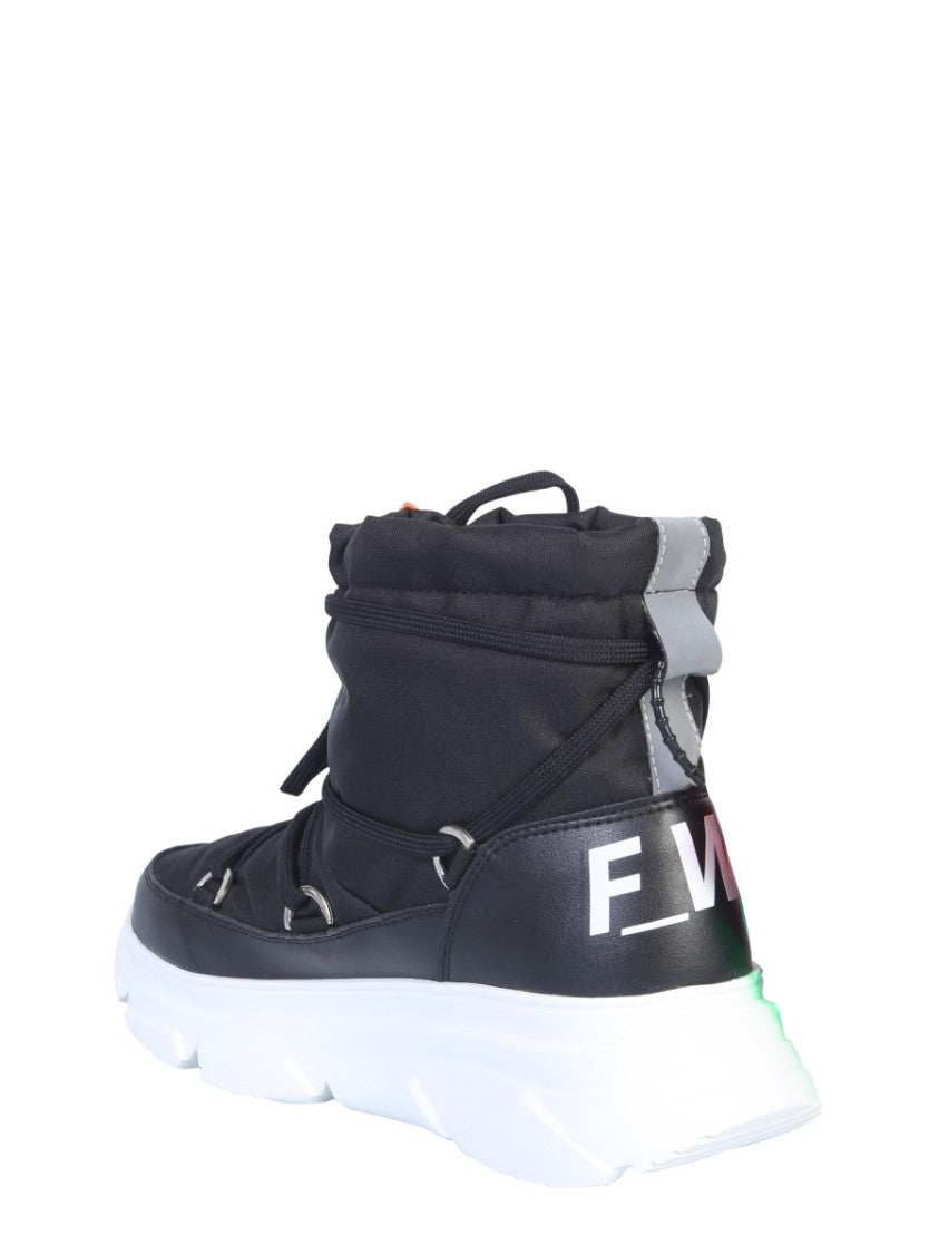 Forward High-Top Black Nylon Boots