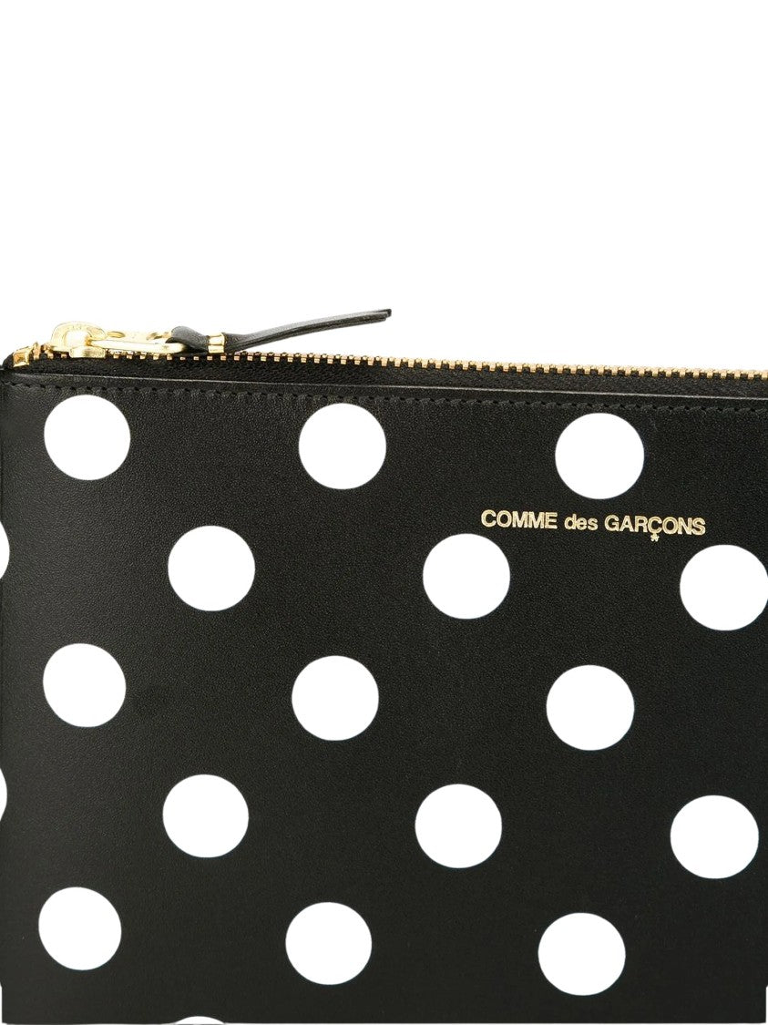 Comme Des Garçons Polka Dot Patterned Leather Wallet