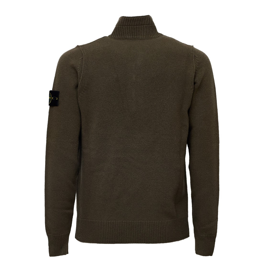 Stone Island Lambswool Zip-Through Knit Sweater