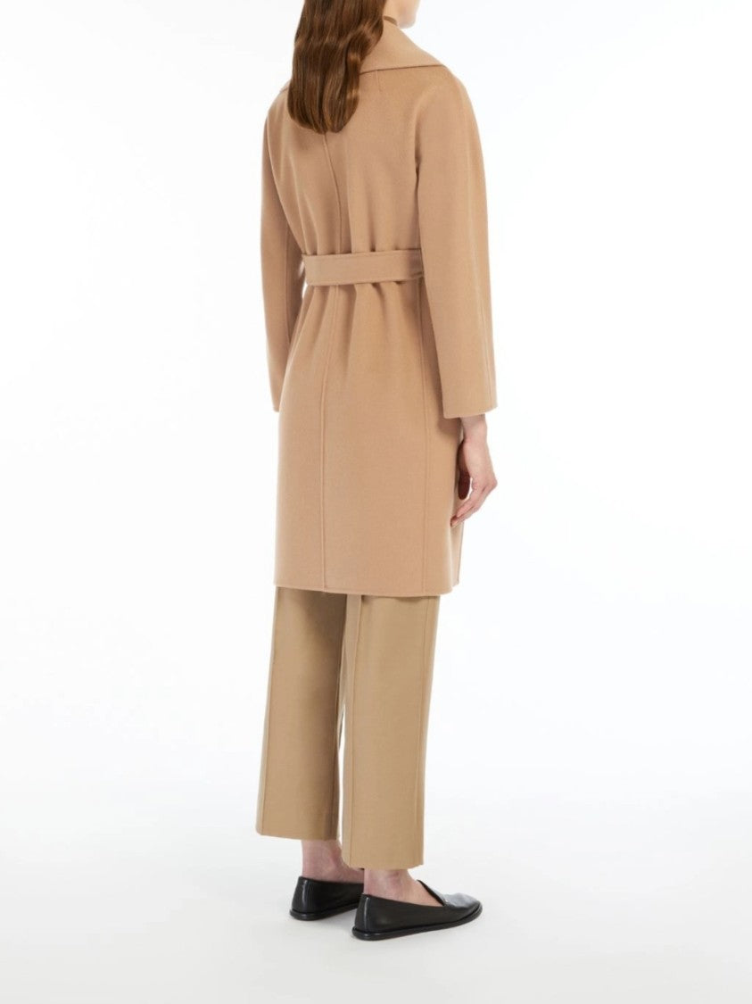 Max Mara Brown Messi Belted Shawl Collar Coat