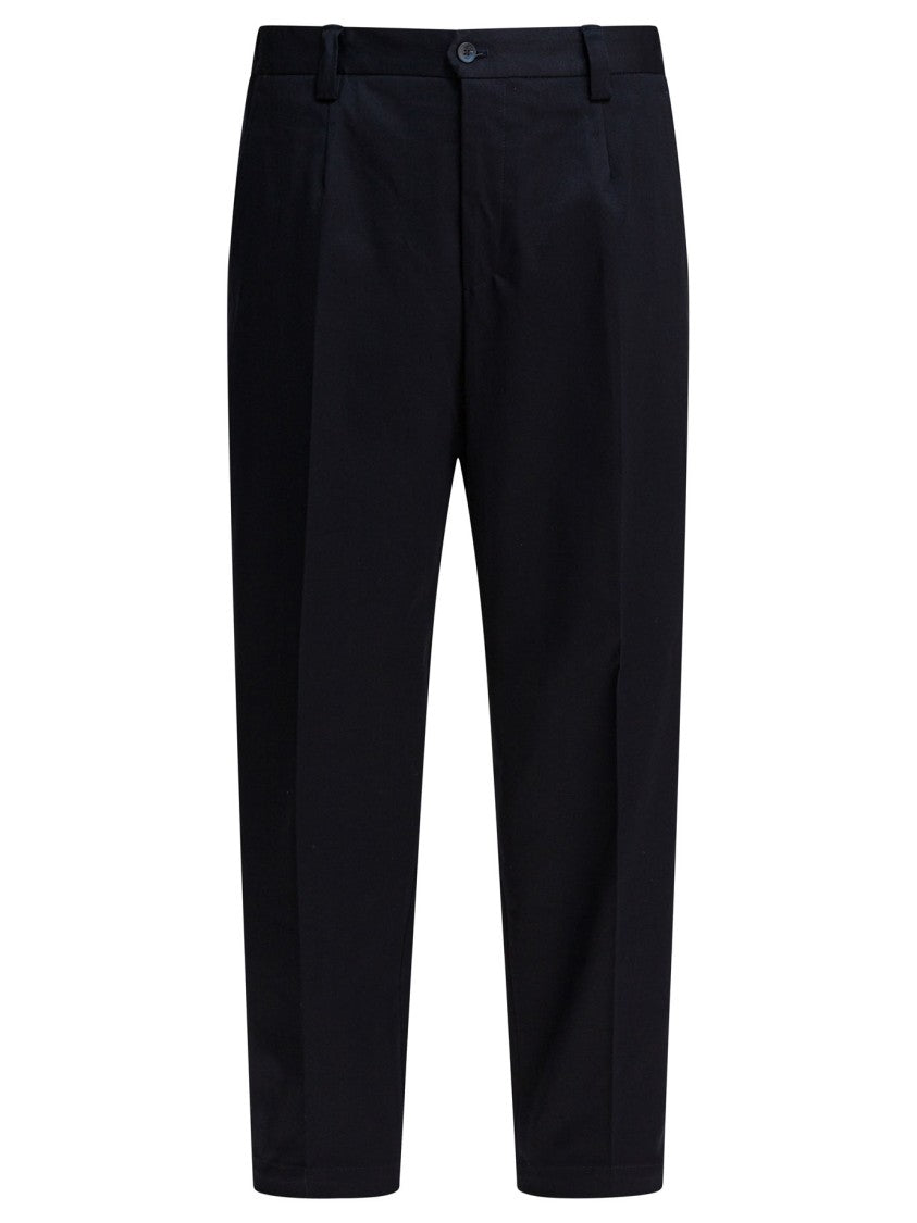 Briglia Tailored Blue Trousers With Button Detailing