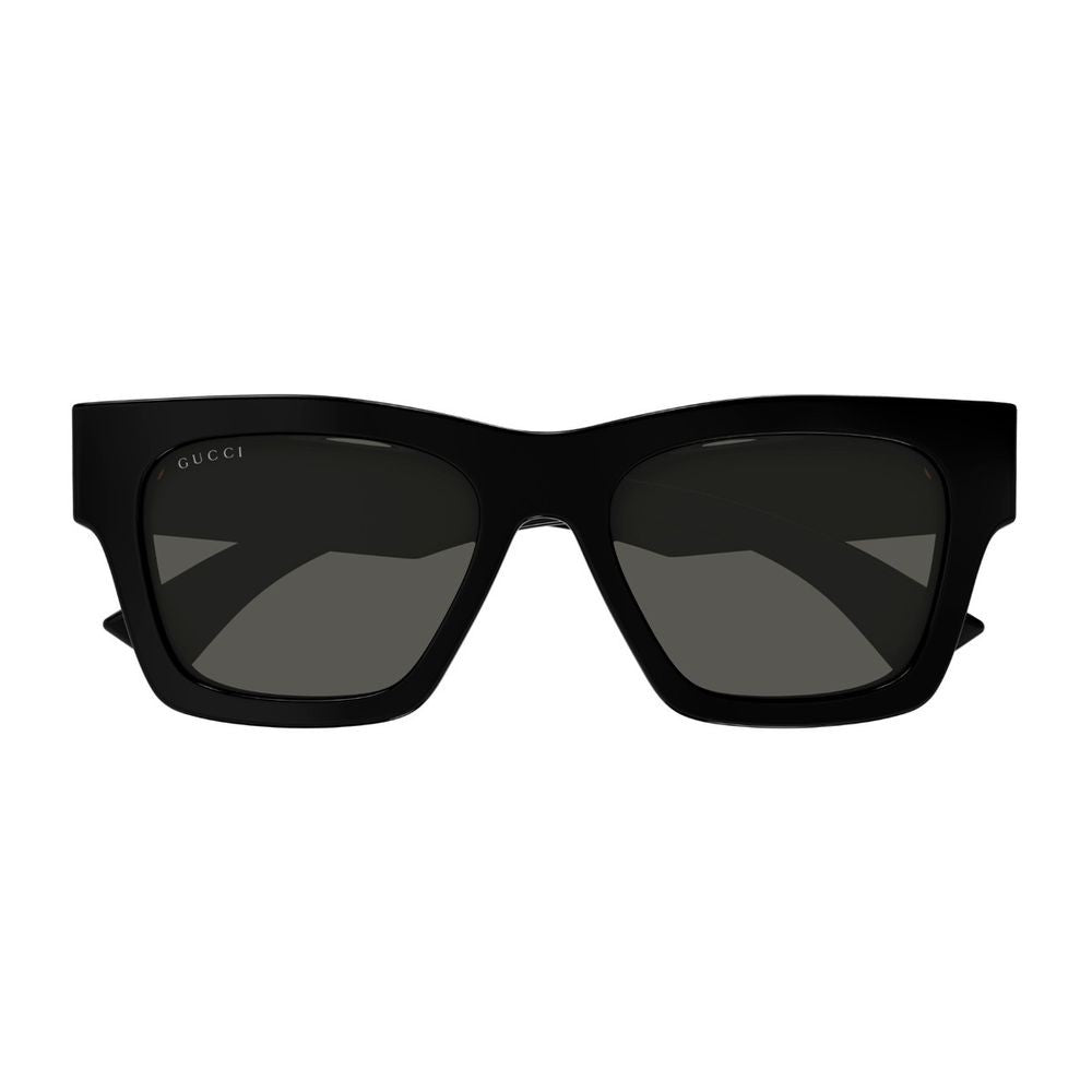 Gucci Gg1835s Linea Name Of Brand Square Cat-Eye Sunglasses In Shiny Black Acetate