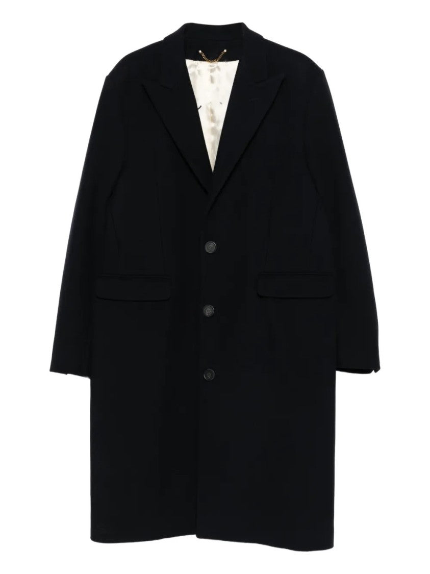 Golden Goose Single-Breasted Gold Wool Blend Coat